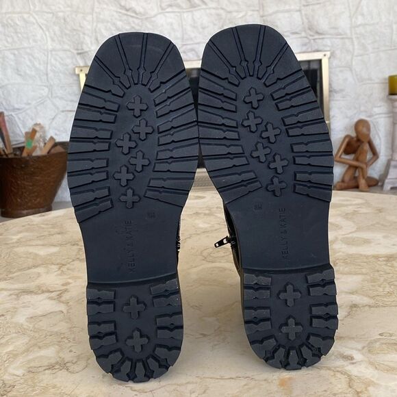 Kelly & Katie Vegan Leather Chunky Motorcycle Buckle Boots - Picture 12 of 16